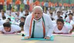 Narendra Modi doing Yoga at International Yoga Day on 21st June 2015